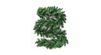 Floral Home Deluxe 9' Evergreen Pine Garland - Festive Holiday Luxury