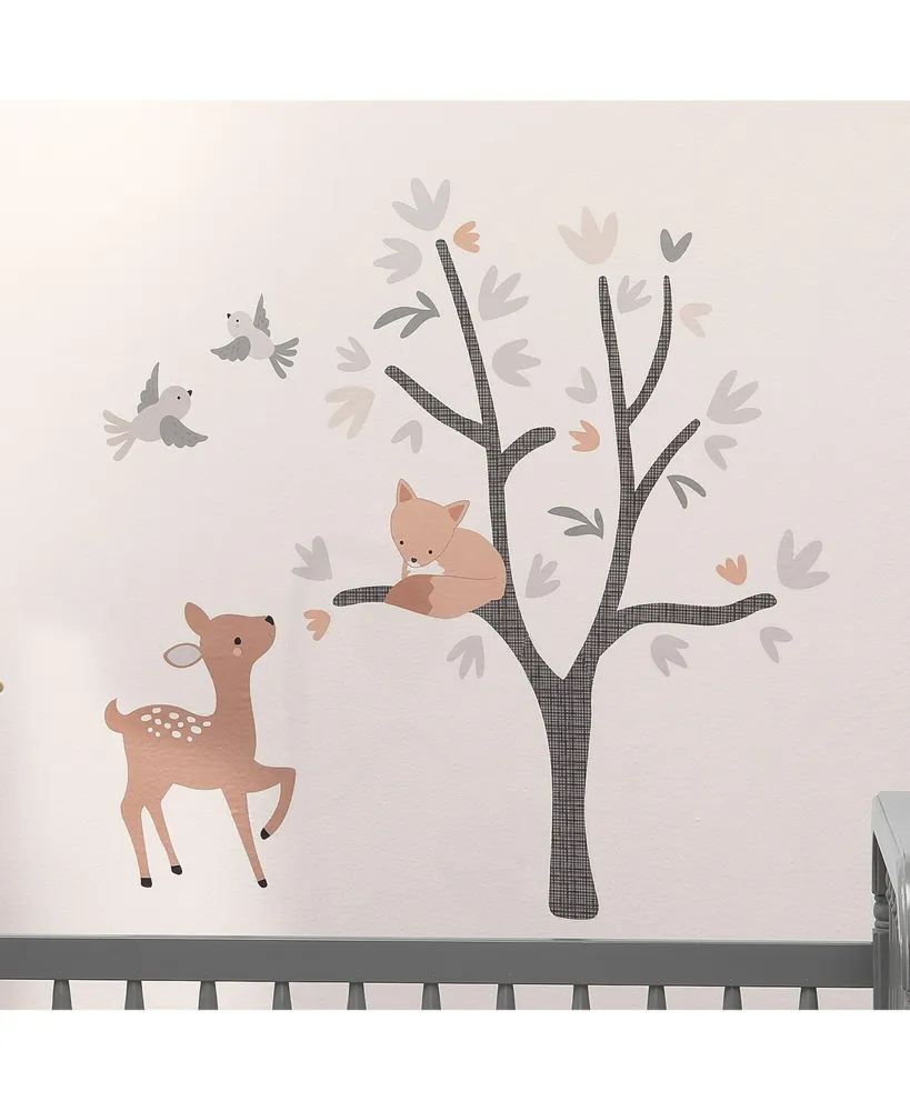 Bedtime Originals Deer Park Gray Woodland Tree/Animals Wall Decals - Deer/Fox