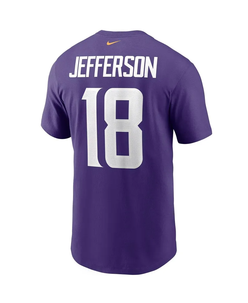 Men's Nike Justin Jefferson Purple Minnesota Vikings Name and Number T-shirt