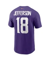 Men's Nike Justin Jefferson Purple Minnesota Vikings Name and Number T-shirt