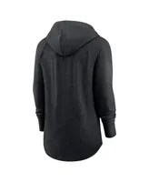 Women's Nike Black Las Vegas Raiders Minimal Statement Raglan Funnel Neck Pullover Hoodie