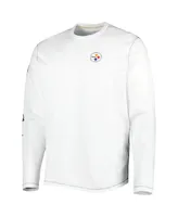 Men's Tommy Bahama White Pittsburgh Steelers Laces Out Billboard Long Sleeve T-shirt