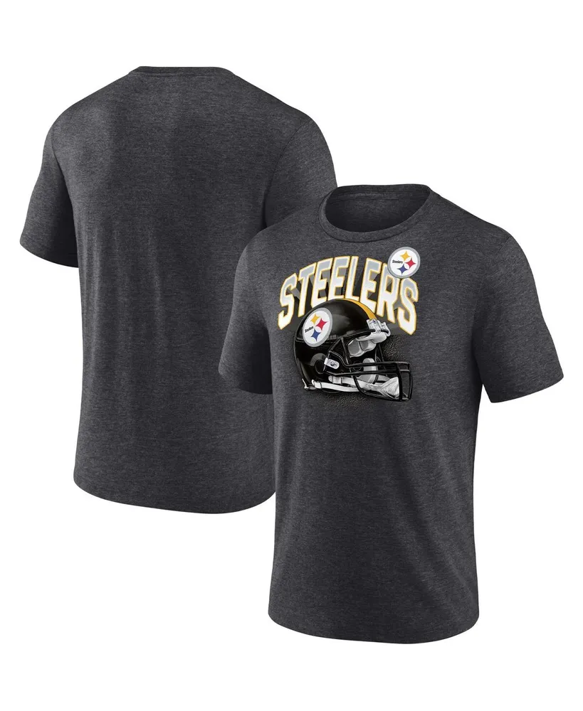 Men's Fanatics Heathered Charcoal Pittsburgh Steelers End Around Tri-Blend T-shirt