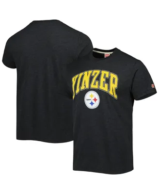 Men's Homage Charcoal Pittsburgh Steelers Hyper Local Tri-Blend T-shirt