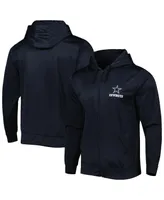 Men's Dunbrooke Navy, Gray Dallas Cowboys Apprentice Full-Zip Hoodie