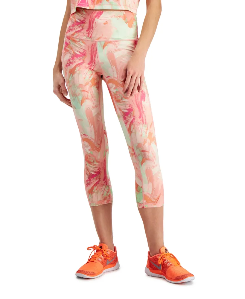 ID Ideology Women's Compression Printed Crop Side-Pocket Leggings, Created  for Macy's - Macy's