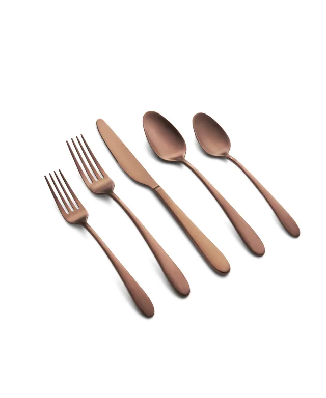 Cambridge Silversmiths Lorenn Copper Satin 20-Piece Flatware Set, Service for 4