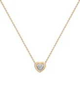 Diamond Heart Pendant Necklace (1/4 ct. t.w.) in 14k Gold, 16" + 2" extender