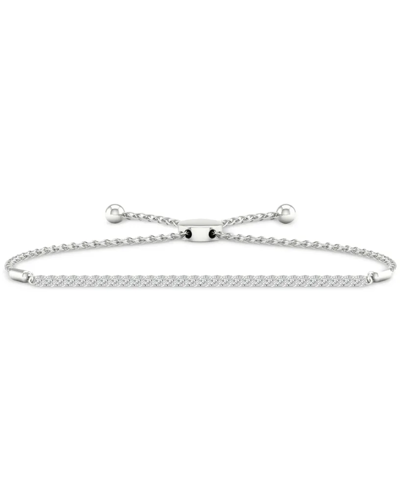 Forever Grown Diamonds Lab Created Diamond Slider Bracelet (1ct. t.w.) in Rhodium-Plated Sterling Silver