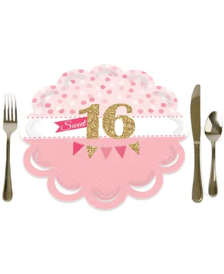 Sweet 16 - 16th Birthday Party Table Decor Chargers 12 Ct