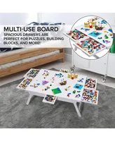 Jumbl 1000pc Puzzle Board 23”x31” Wooden Puzzle Table w/Legs & Mat