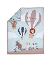 Bedtime Originals Up Up & Away 3-Piece Animals/Hot Air Balloon Crib Bedding Set