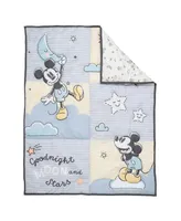 Lambs & Ivy Disney Baby Moonlight Mickey Mouse 3-Piece Nursery Crib Bedding Set