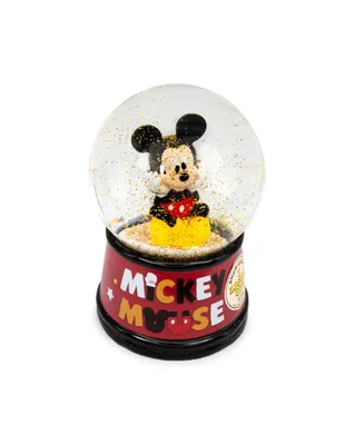 Silver Buffalo Disney Mickey Mouse Light-Up Snow Globe with Swirling Glitter Display Piece Decoration | Home Decor for Kids Room Essentials | Precious