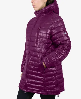 Galaxy By Harvic Women's Quilted Long Puffer Coat