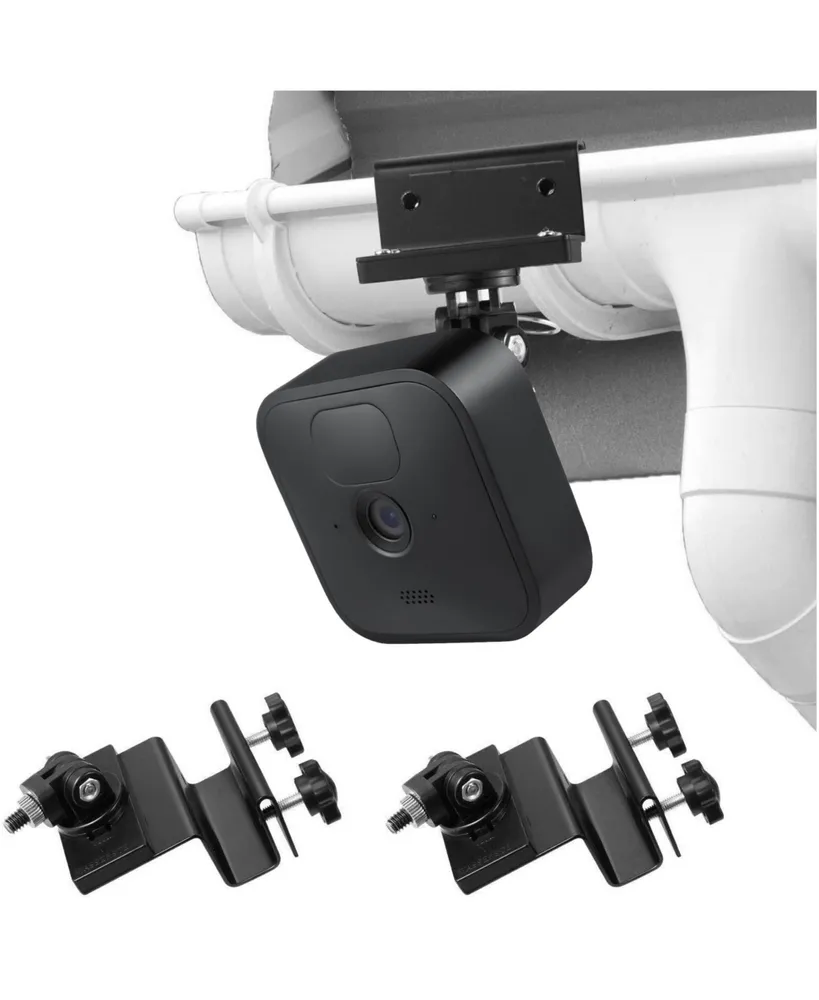 Wasserstein Weatherproof Gutter Mount for Blink Outdoor and Blink XT2 Outdoor Camera with Universal Adapter (2 Pack, Black)