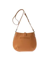 Tulip Leather Crossbody Bag (Tan)