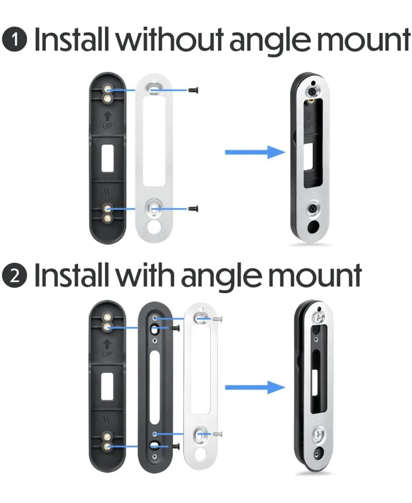 Wasserstein No-Drill Mount for Google Nest Doorbell (battery) - Avoid Drilling and Protect Your Walls