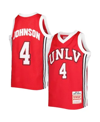 Big Boys Mitchell & Ness Larry Johnson Scarlet Unlv Rebels Swingman Replica Jersey