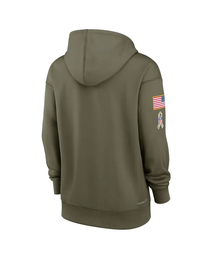 Women's Nike Olive Chicago Bears 2022 Salute To Service Performance Pullover Hoodie