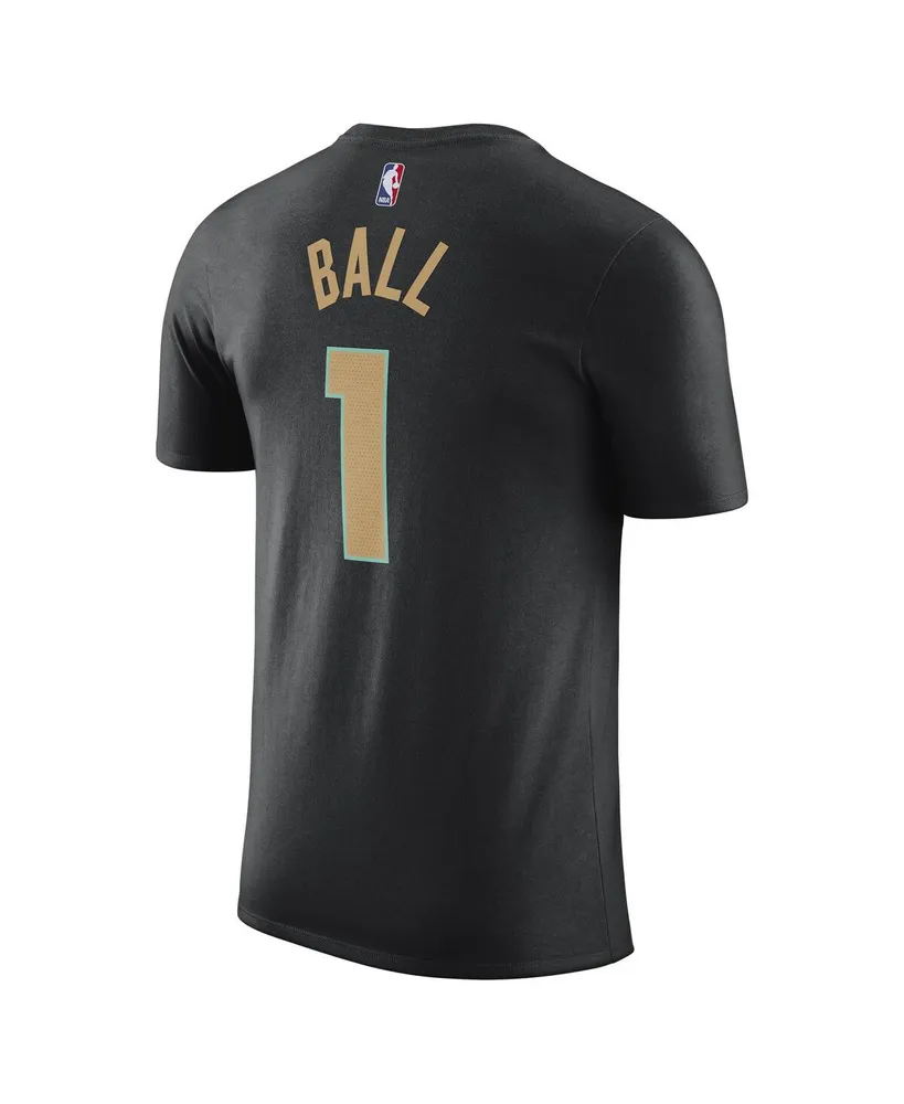 Men's Jordan LaMelo Ball Black Charlotte Hornets 2022/23 City Edition Name and Number T-shirt