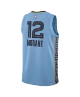 Men's Jordan Ja Morant Light Blue Memphis Grizzlies Statement Edition Swingman Jersey