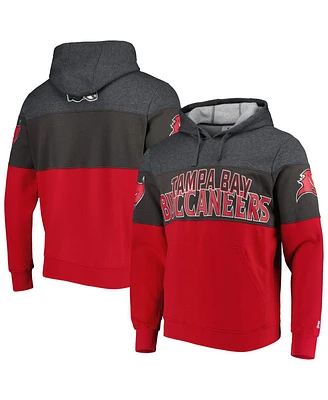 Men's Starter Heather Charcoal, Red Tampa Bay Buccaneers Extreme Pullover Hoodie