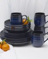 Mikasa Swirl Coupe 16 Piece Dinnerware Set, Service for 4