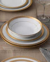 Noritake Crestwood Gold Set of 4 Dinner Plates, Service For 4