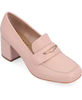 Journee Collection Women's Liyla Block Heel Loafers