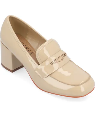 Journee Collection Women's Liyla Block Heel Loafers