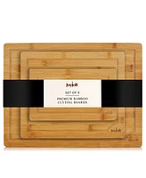 JoyJolt Bamboo 3 Piece Cutting Board Set