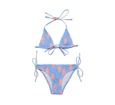 Toddler, Child Girls Beach Bloom Shirred Triangle Bikini