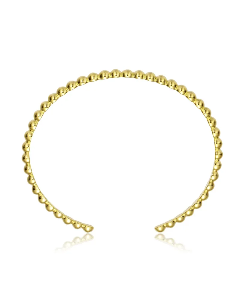 Rachel Glauber Ra 14K Gold Plated Cuff Bracelet