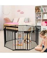 8 Panel Baby Safe Metal Gate Play Yard