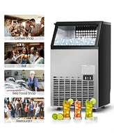 Built-In Stainless Steel Commercial 110Lbs/24H Ice Maker Portable