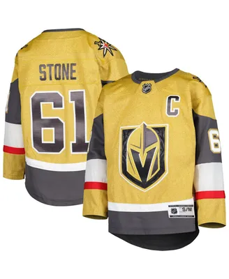 Big Boys and Girls Mark Stone Gold Vegas Golden Knights Home Captain Patch Premier Player Jersey