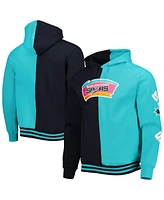 Men's Mitchell & Ness Black, Teal San Antonio Spurs Hardwood Classics Split Pullover Hoodie