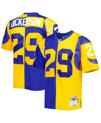 Men's Mitchell & Ness Eric Dickerson Royal, Gold Los Angeles Rams 1984 Split Legacy Replica Jersey