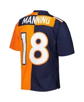 Men's Mitchell & Ness Peyton Manning Navy, Orange Denver Broncos 2015 Split Legacy Replica Jersey