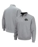 Men's Colosseum Heathered Gray Iowa Hawkeyes Tortugas Team Logo Quarter-Zip Jacket