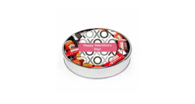 Valentine's Day Sugar Free Candy Gift Tin Large Plastic Tin with Sticker and Hershey's Chocolate & Reese's Mix - xoxo - Assorted Pre