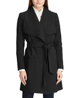 Lauren Ralph Lauren Women's Crepe Belted Wrap Coat