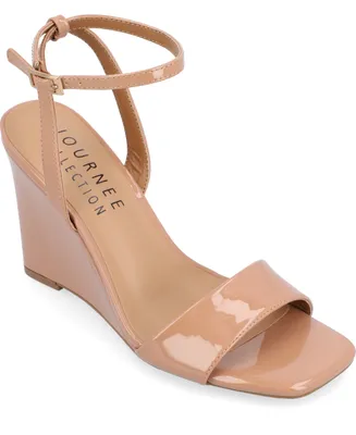 Journee Collection Women's Konna Ankle Strap Wedge Sandals