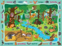 Masterpieces Hide & Seek Animals in the Forest 48 Piece Jigsaw Puzzle