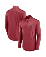 Men's Fanatics Cardinal Arizona Cardinals Tough Minded Quarter-Zip Top