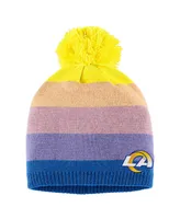 Women's Wear by Erin Andrews Gold Los Angeles Rams Ombre Pom Knit Hat and Scarf Set