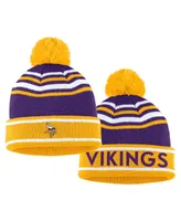 Women's Wear by Erin Andrews Purple Minnesota Vikings Colorblock Cuffed Knit Hat with Pom and Scarf Set