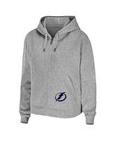 Women's Wear by Erin Andrews Heather Gray Tampa Bay Lightning Full-Zip Hoodie