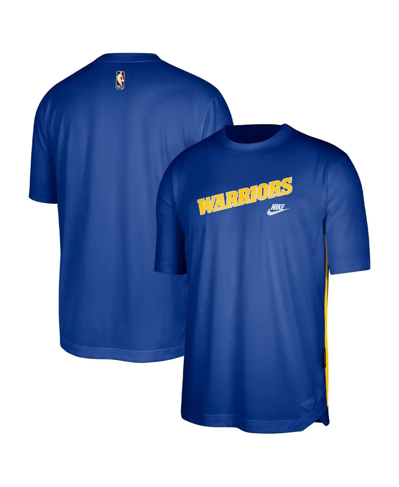 Men's Nike Blue Golden State Warriors Hardwood Classics Pregame Warmup Shooting Performance T-shirt